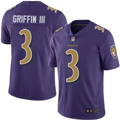 Baltimore Ravens Limited Purple Men Robert Griffin III Jersey NFL Football 3 Rush Vapor Untouchable